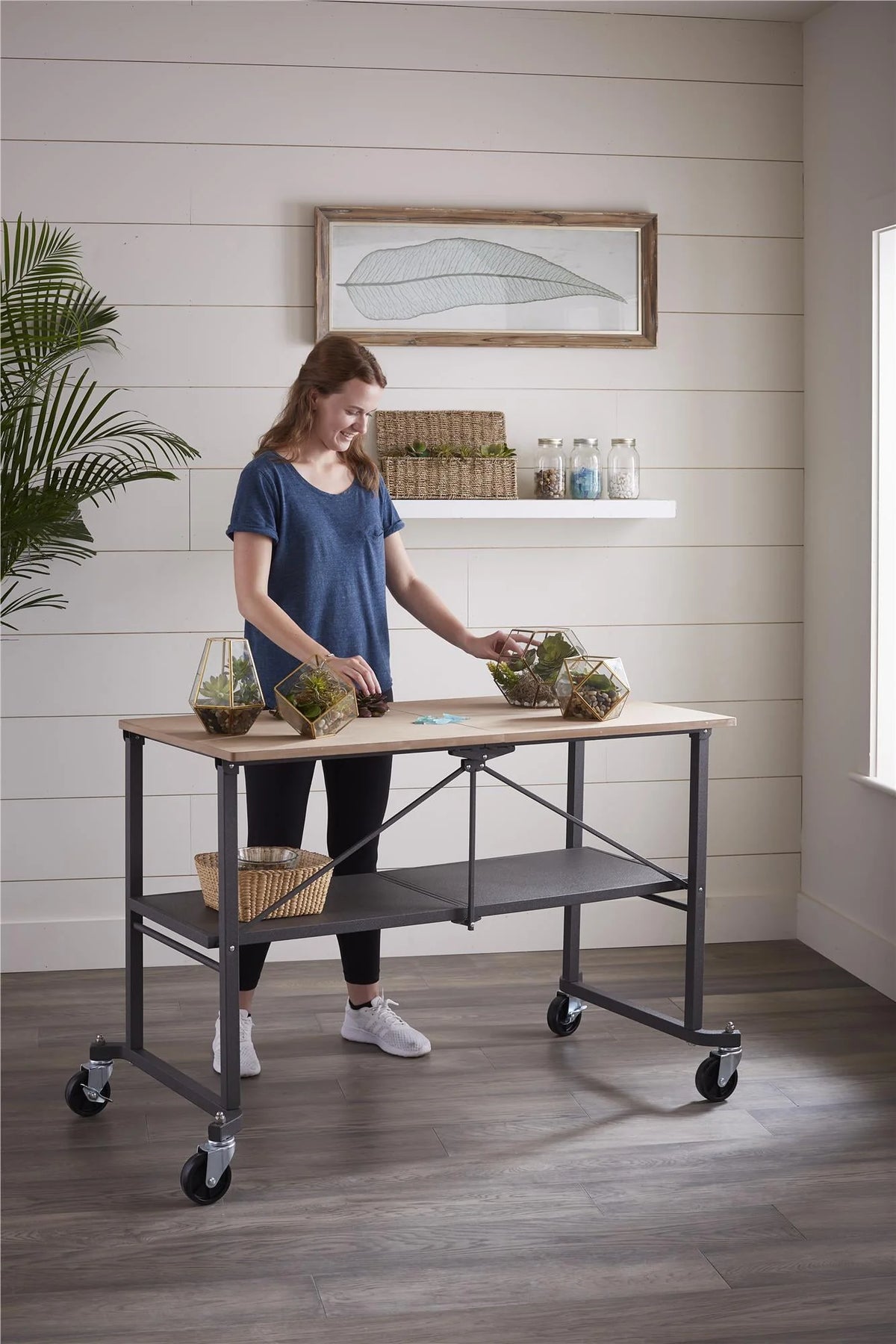 Portable Folding Workbench with Locking Casters, 600 lb. Capacity S906174
