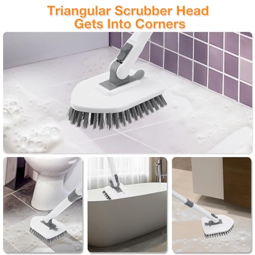 4 in 1 Long Handle Shower Scrubber Brush J425396