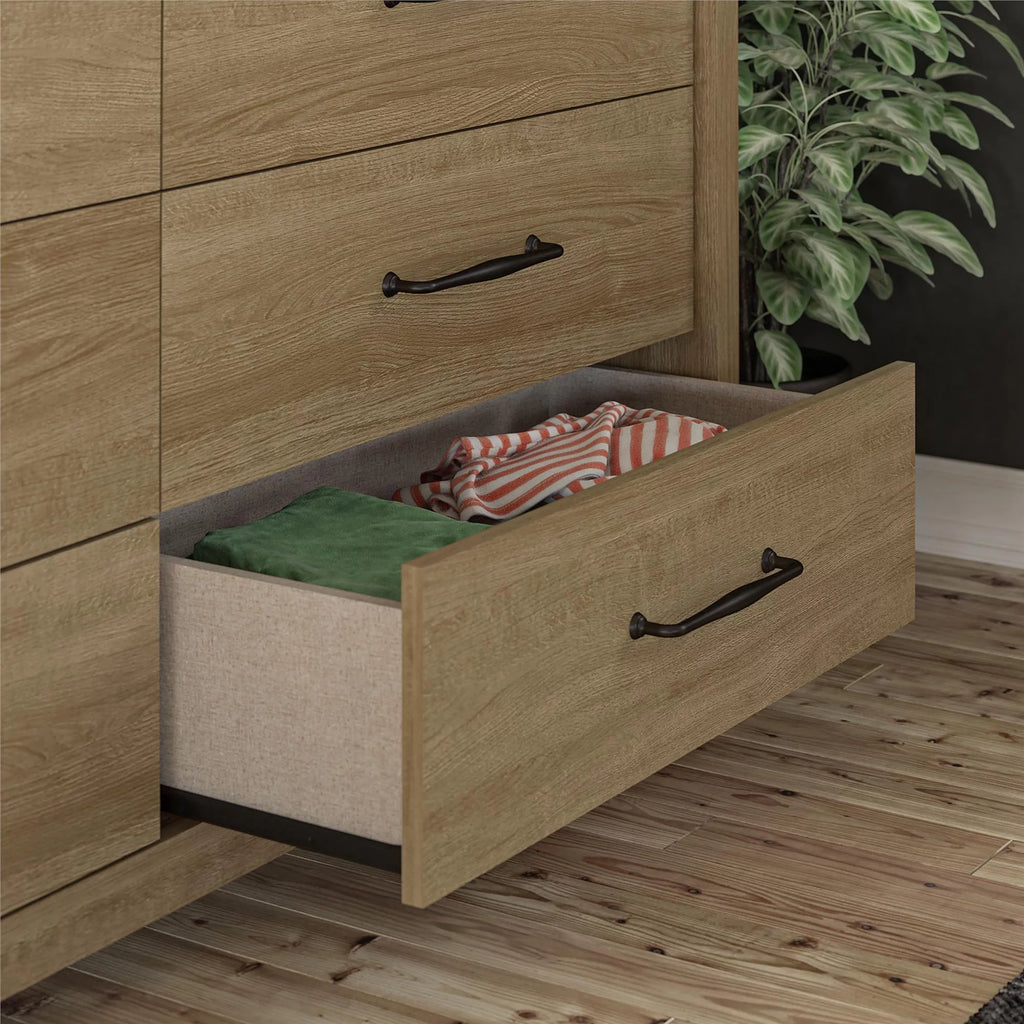 6 Drawer Wide Dresser Natural S32440