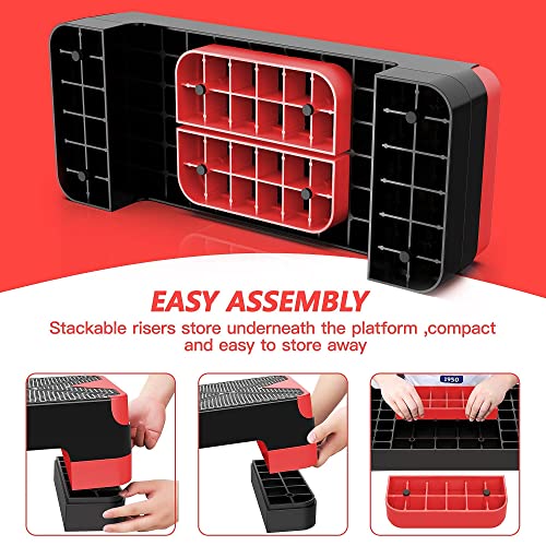 Adjustable Aerobic Exercise Step with 4" 6" 8" Risers D97581