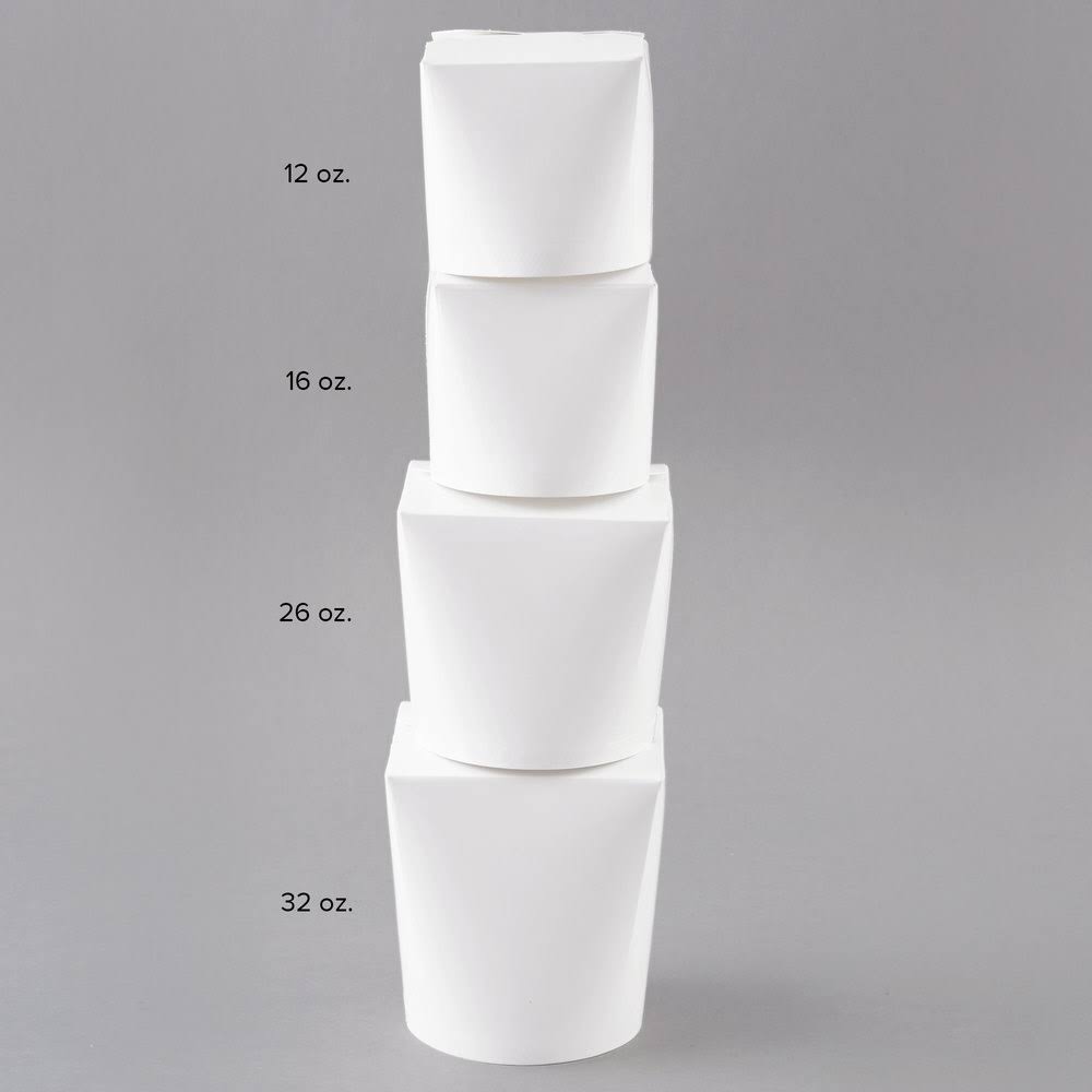 White 26 oz Microwavable Paper Take-Out Container 500/Case P498