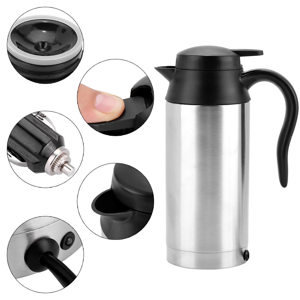 Portable 750ml 24V Car Kettle Water Heater Bottle W8085
