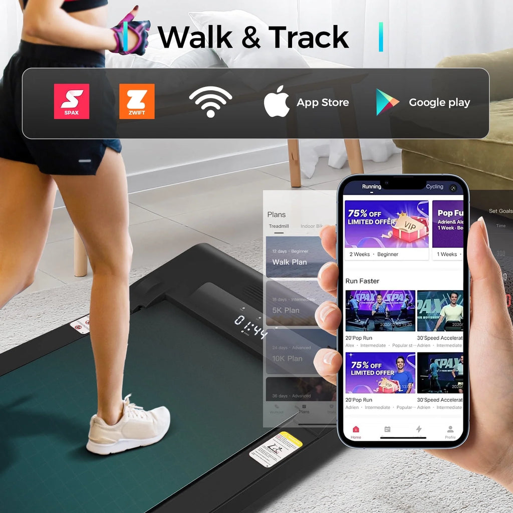 Walking Pad Treadmill 2.5HP Electric Running Machine with LED Display L2713