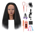 Black 16" Real Hair Mannequin Head L972871