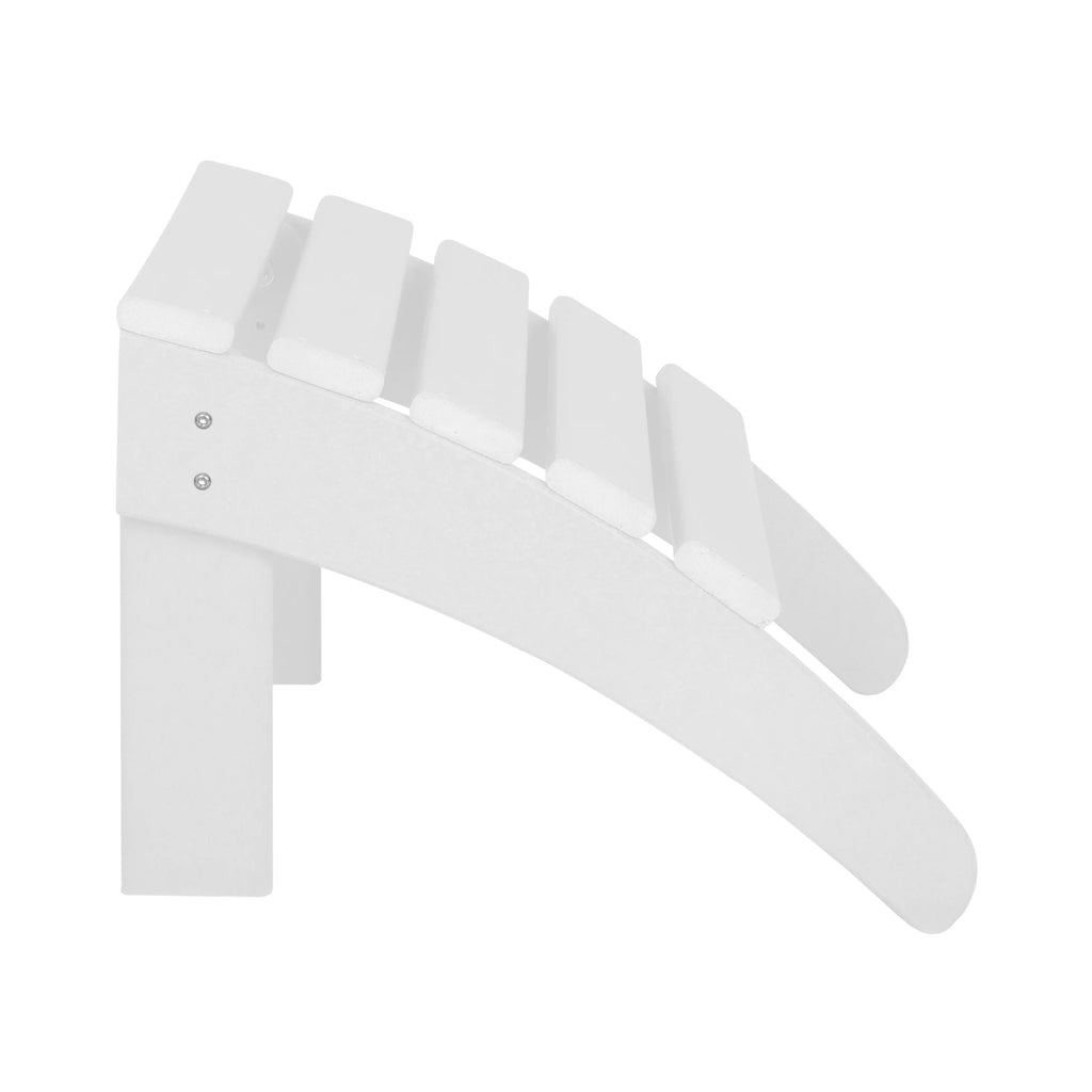 12 Piece White Adirondack Chairs Set with Ottoman and Side Table P255