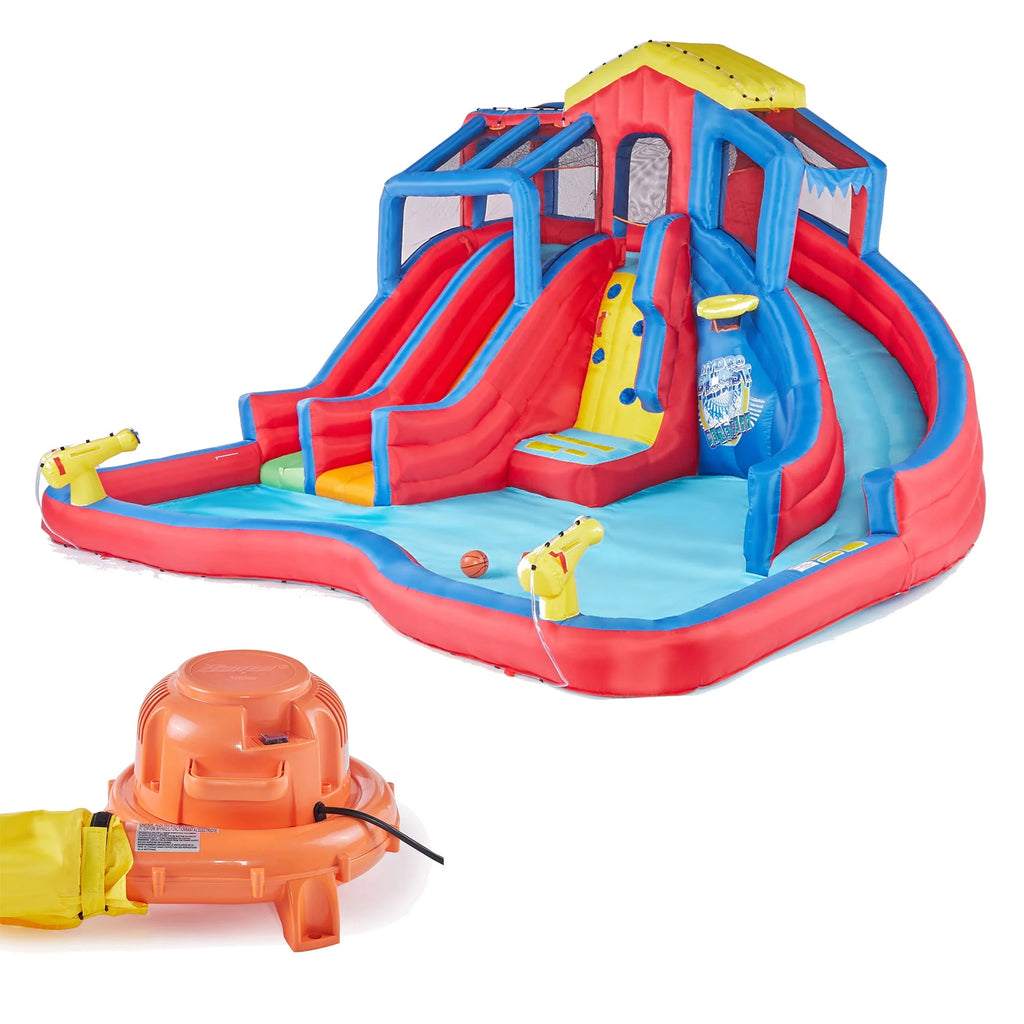 Inflatable Play Water Park with Slides and Water Cannons Q59926
