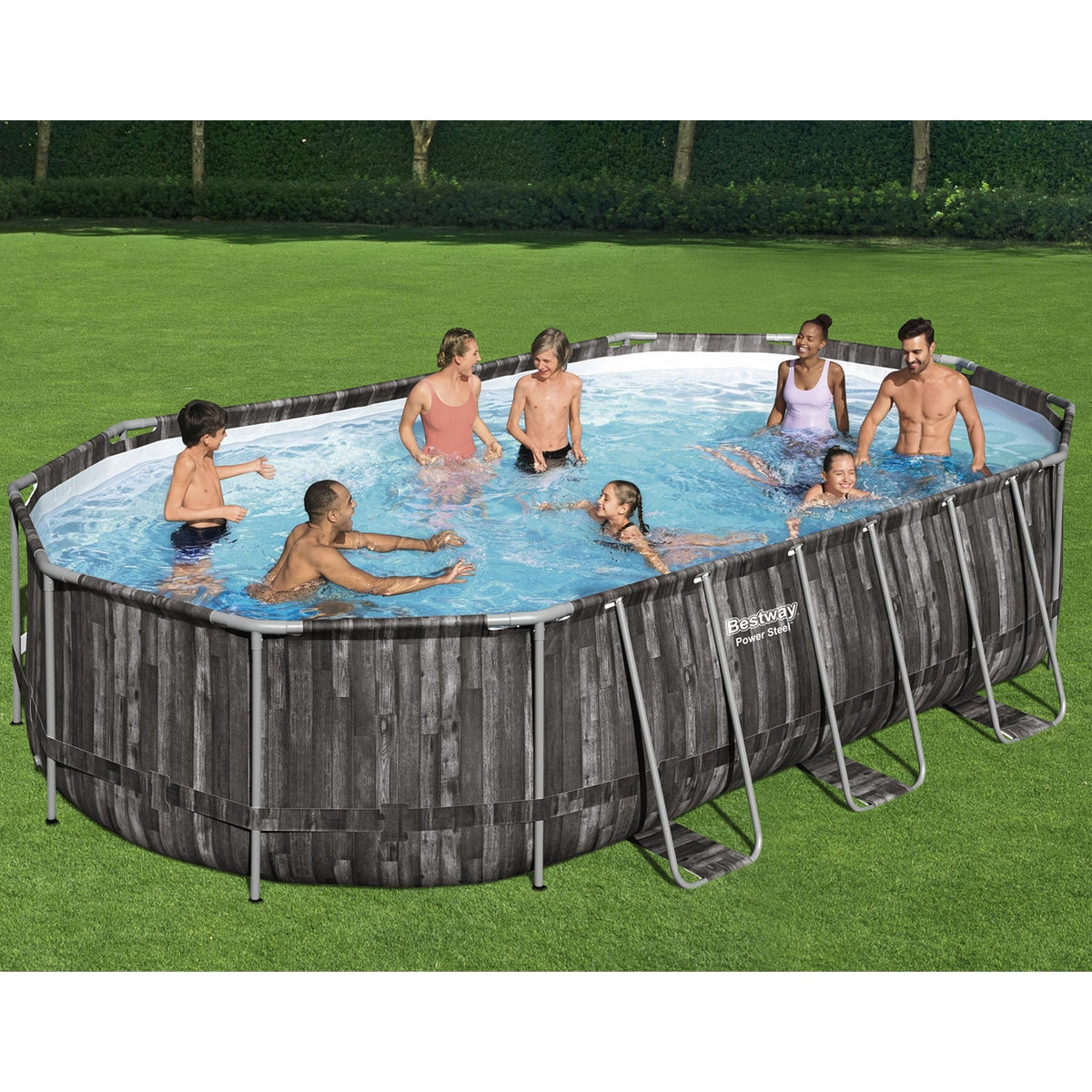 20' x 12' x 48 Oval Above Ground Swimming Pool Set P910319