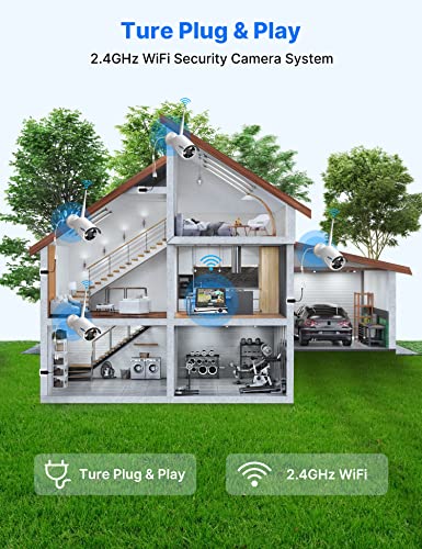 5MP WiFi Security Camera System with 3TB Hard Drive L193679