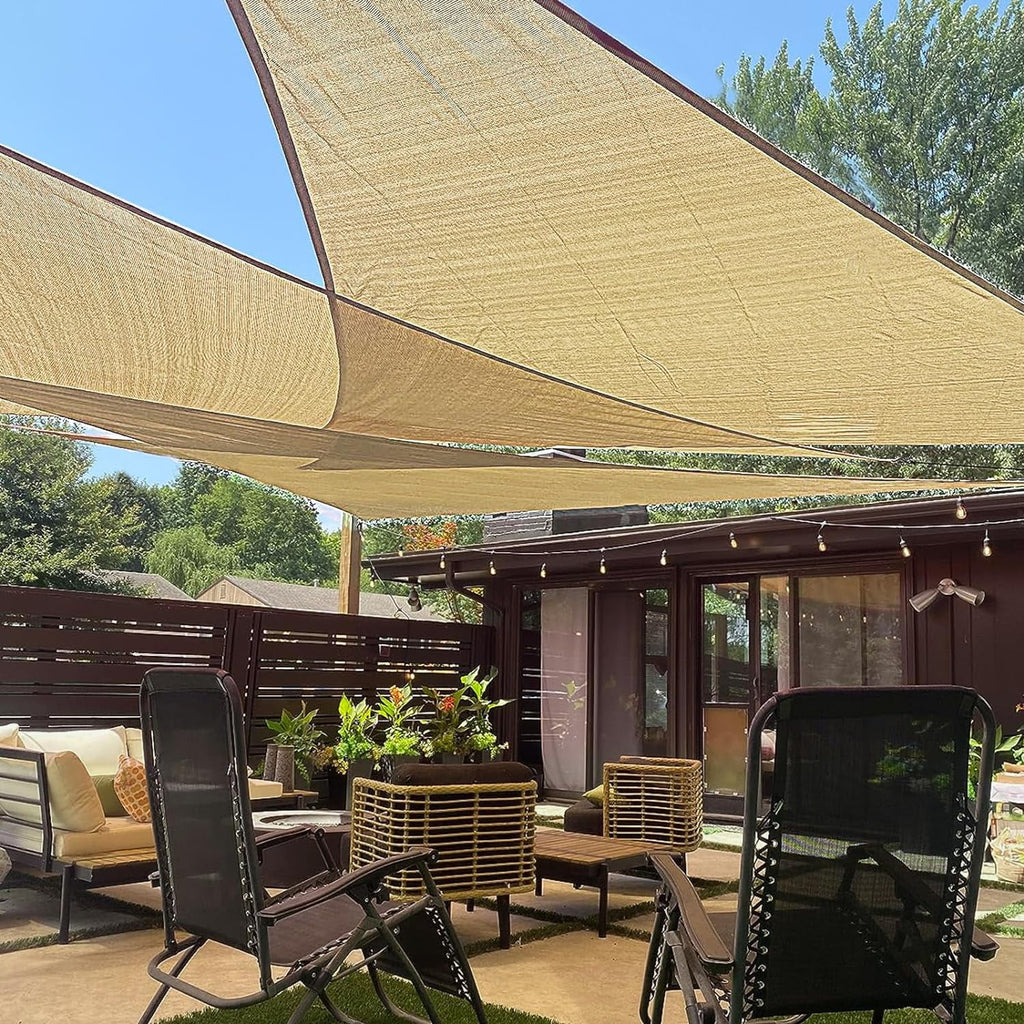 12' x 12' x 12' Sand Triangle Sun Shade Sail UV Block Awning Q199