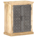 Solid Mango Wood Sideboard with Steel Doors K8841