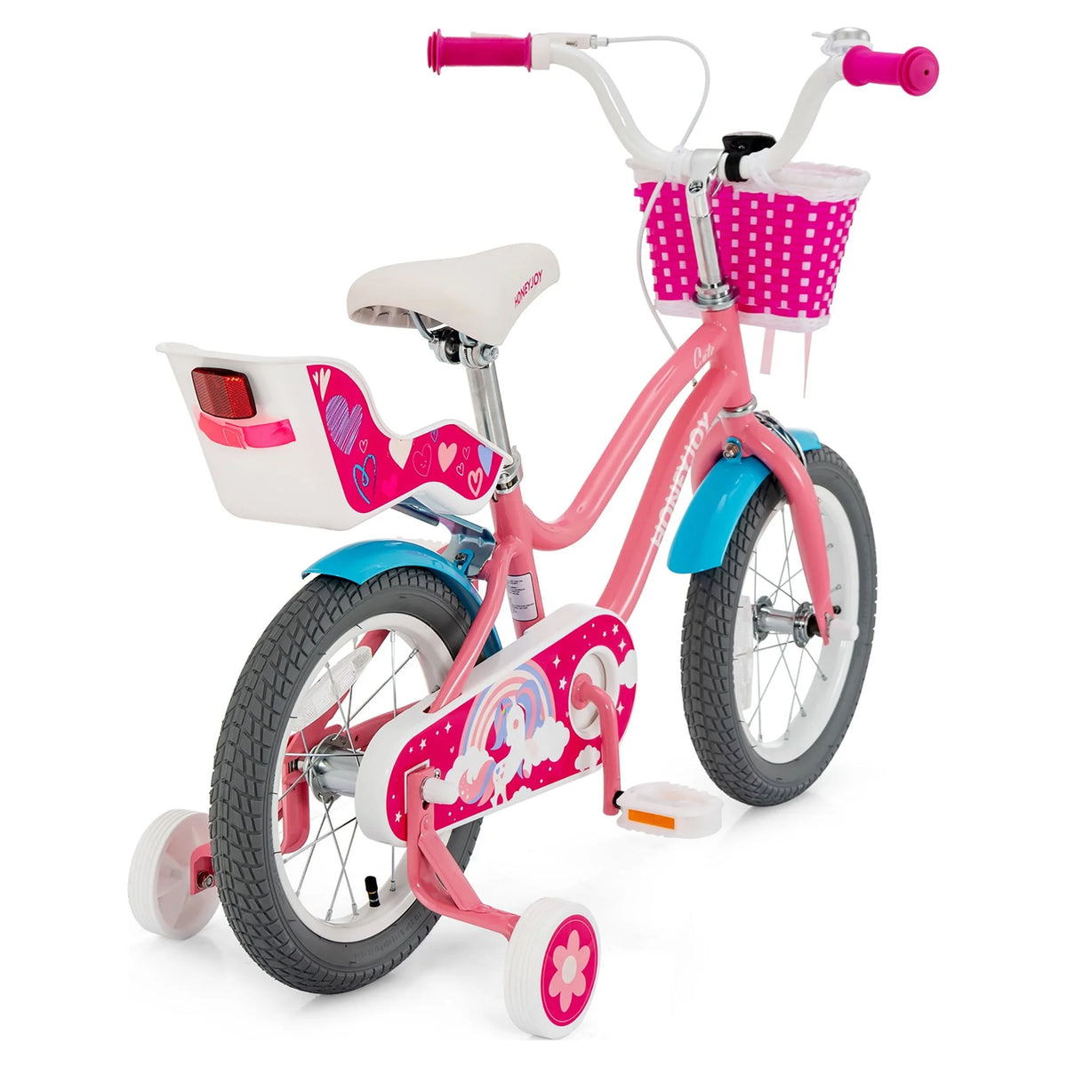 14 Inches Kids Bicycle with Training Wheels & Basket O795772