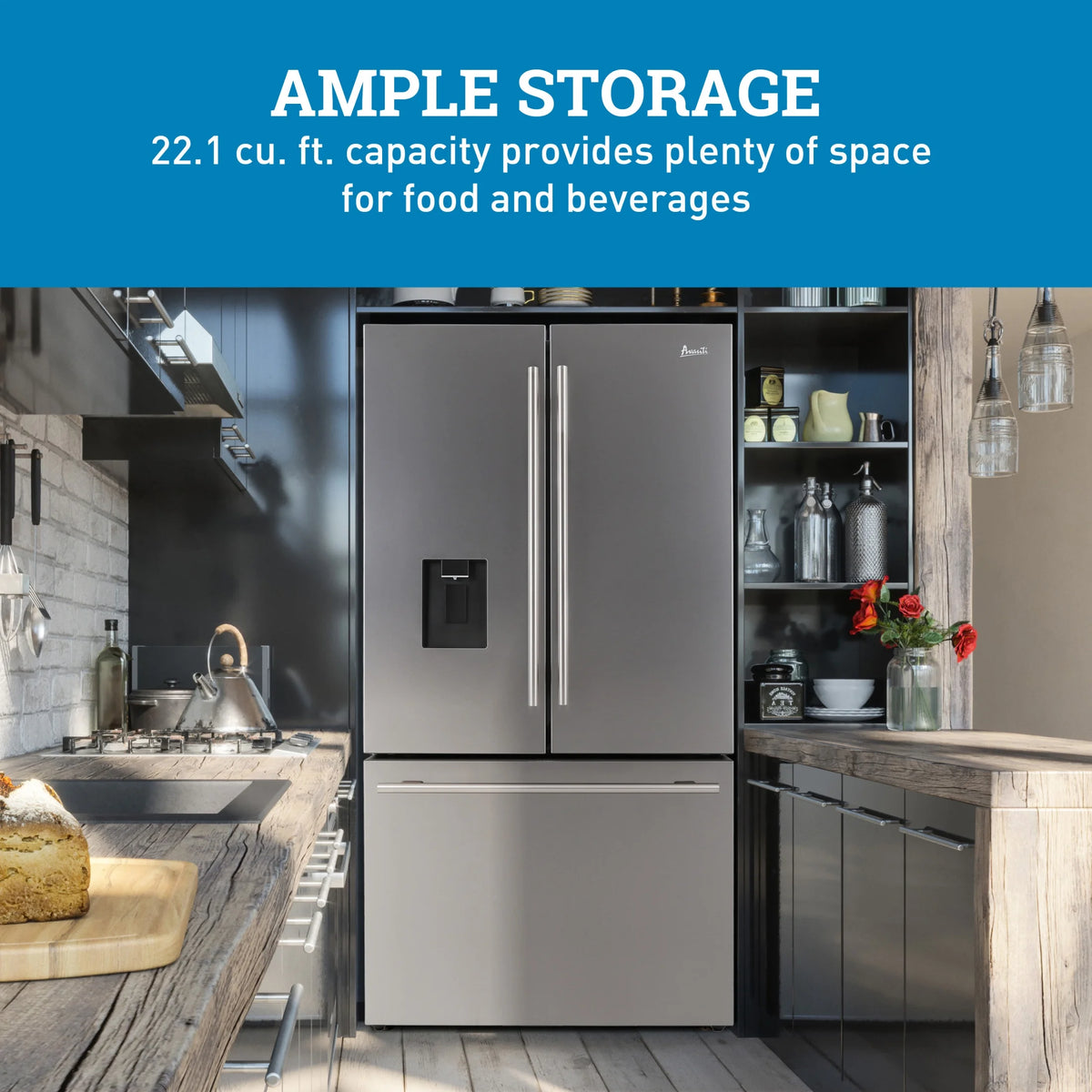 Stainless Steel Refrigerator, 22.1 cu ft E550480
