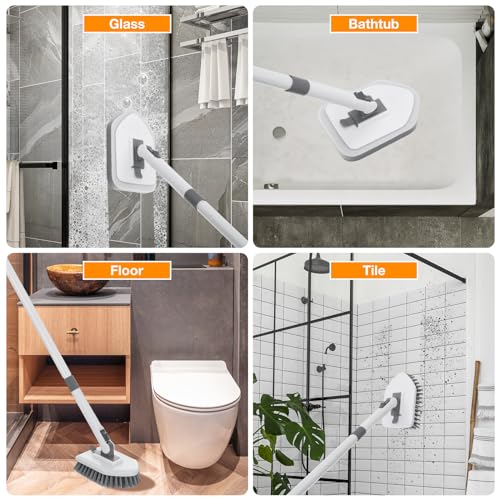 4 in 1 Long Handle Shower Scrubber Brush J425396