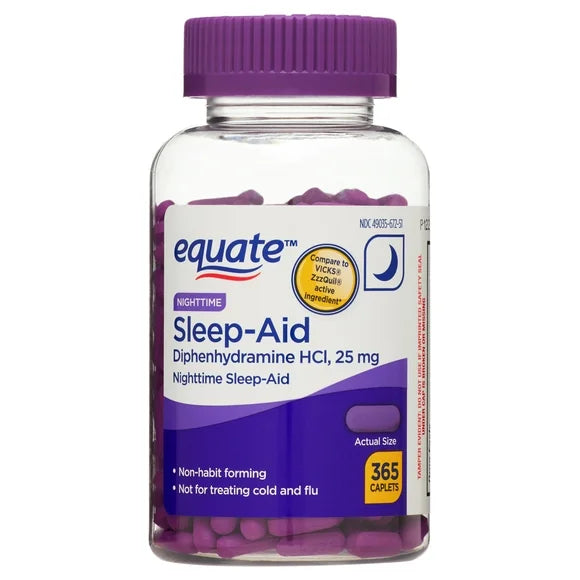 Diphenhydramine HCl 25mg Caplets 365 Count O45596