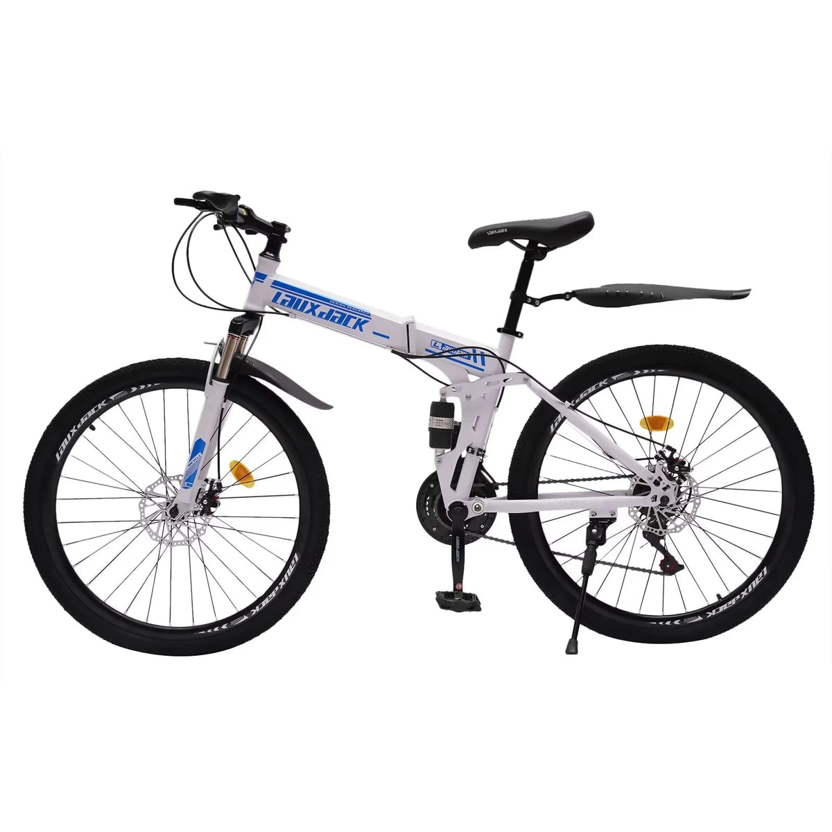 Folding Mountain Bike 21-speed Blue and White C46065