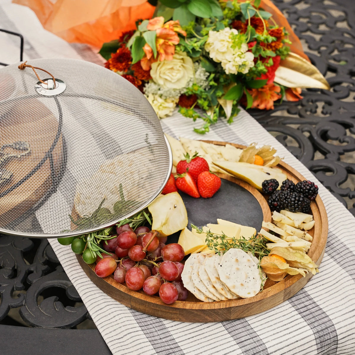 Slate & Acacia Wooden Charcuterie Board 3-Piece Set L930