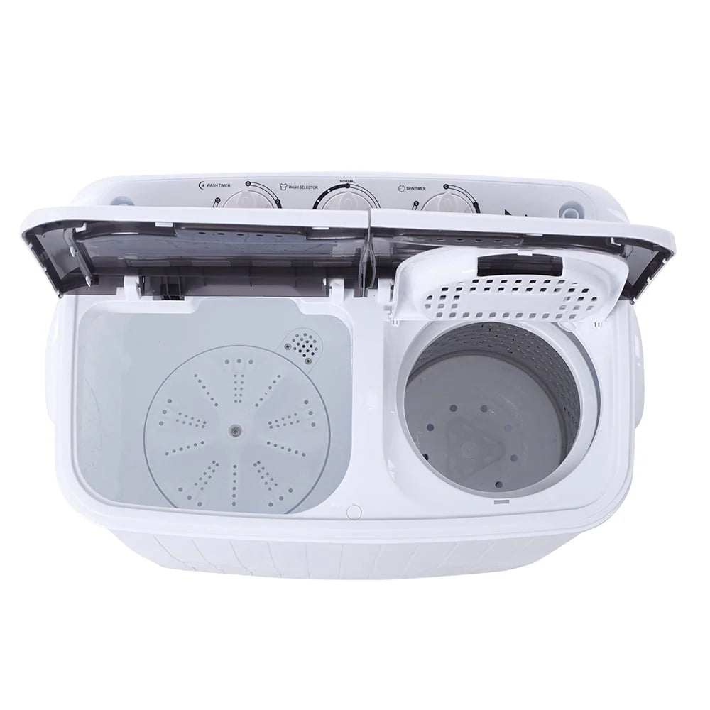 14.3LBS Semi-automatic Compact Twin Tub Washing Machine E101447