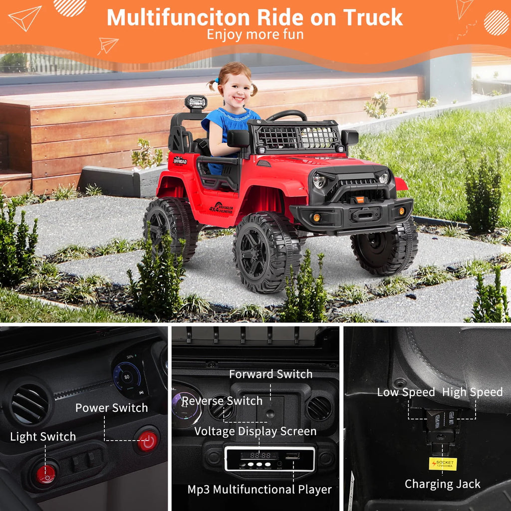 12V Electric Ride on Toy Car with Remote Control U56084
