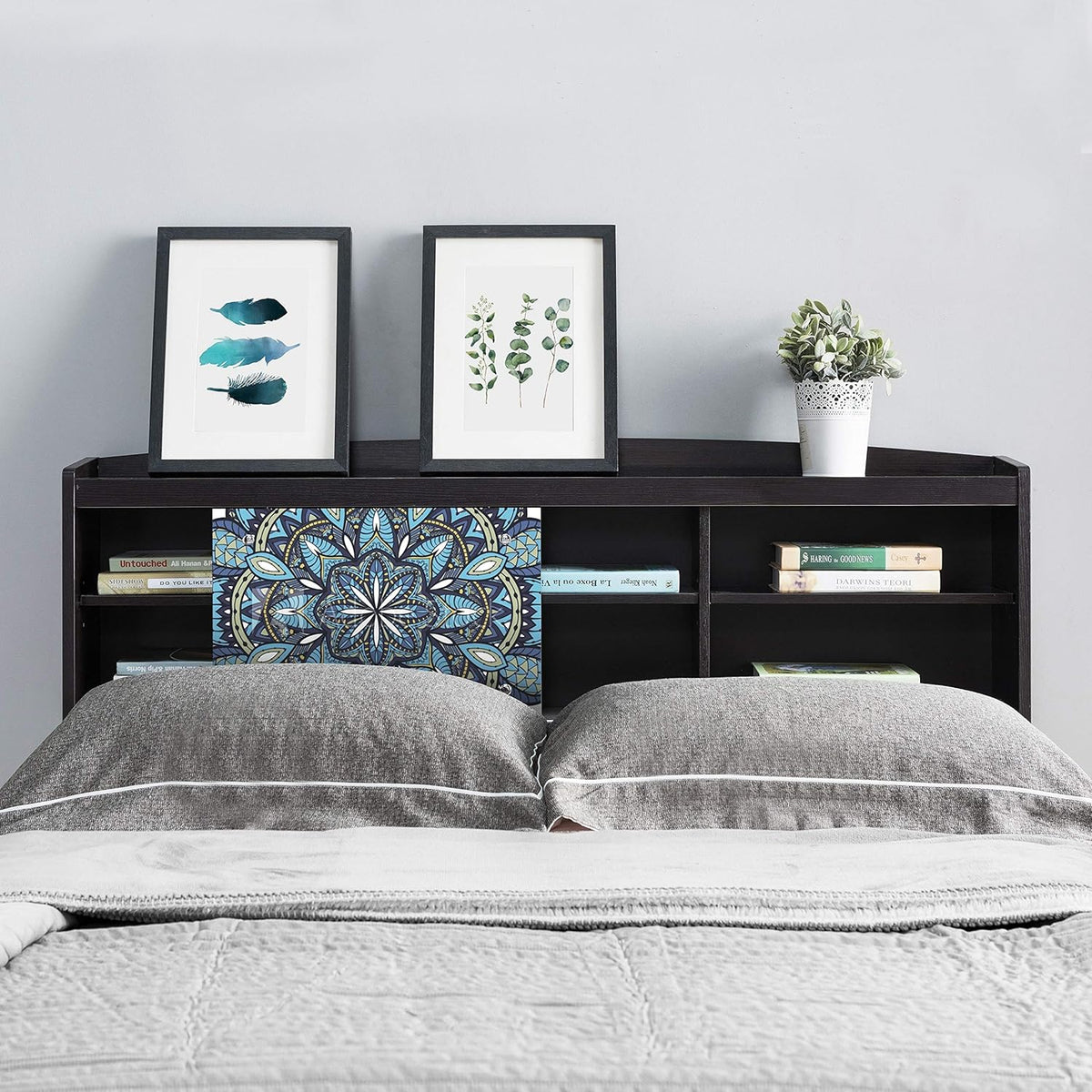Queen-Size Bookcase Headboard U412