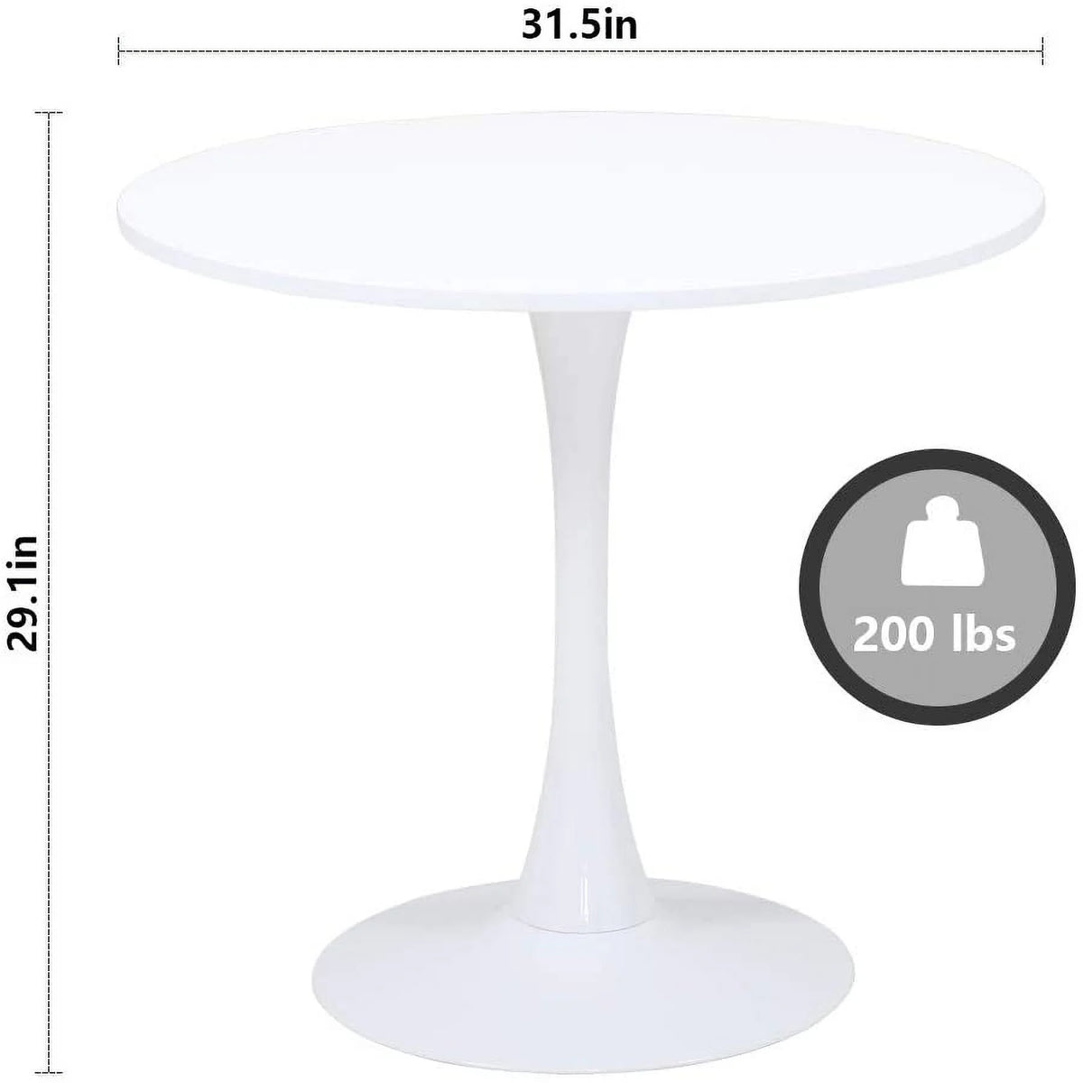 Round White Dining Table 31.5 Diameter Y4800