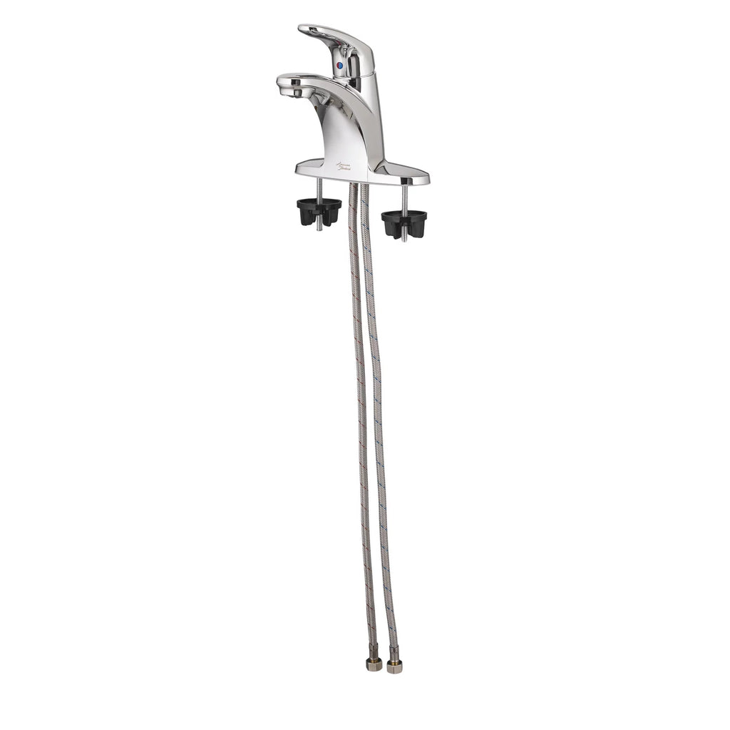 4 in. Centerset Single-Handle Low-Arc Bathroom Faucet with Pop-Up Assembly in Polished Chrome Z6489