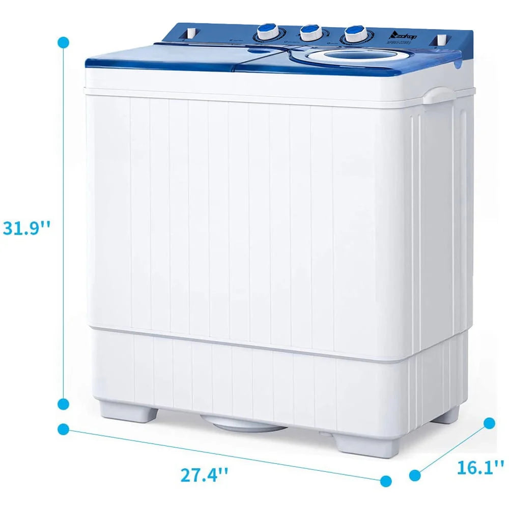 Portable 26lbs Compact Twin Tub Washing Machine O943