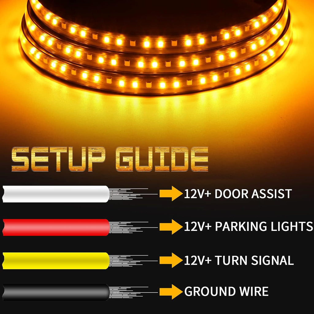 15 Feet Running Board Lights with White Courtesy Lights 2PCs 540 LEDs B635