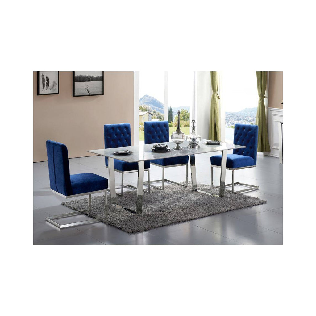 Navy Velvet Dining Chair Set of 2 Z64460