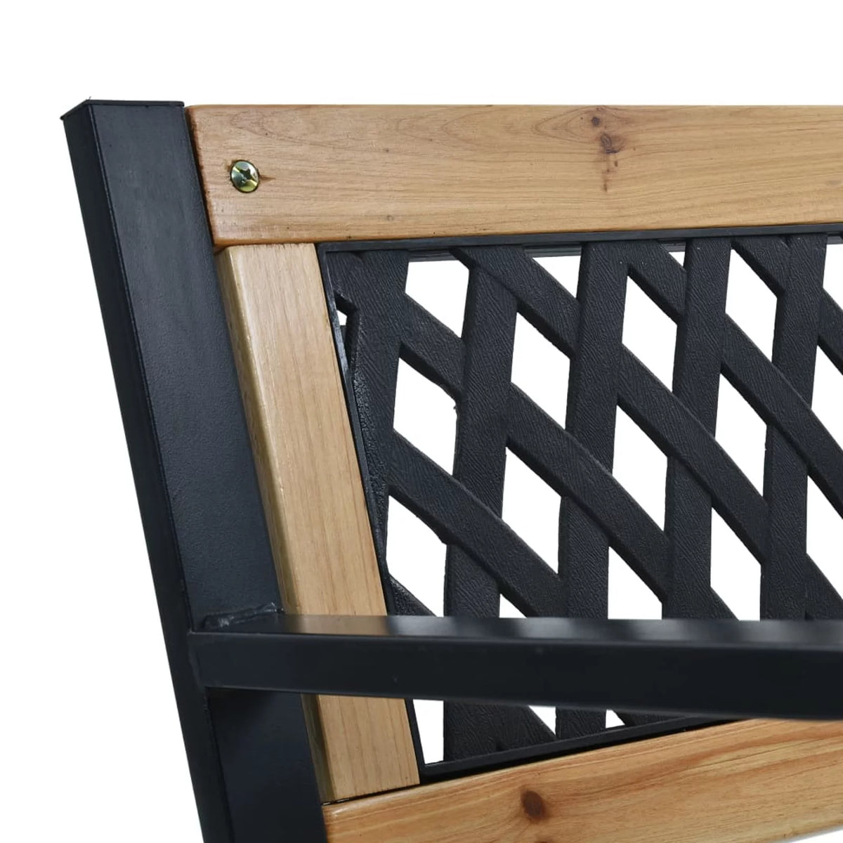 Wood and Plastic Garden Bench with Steel Frame B834