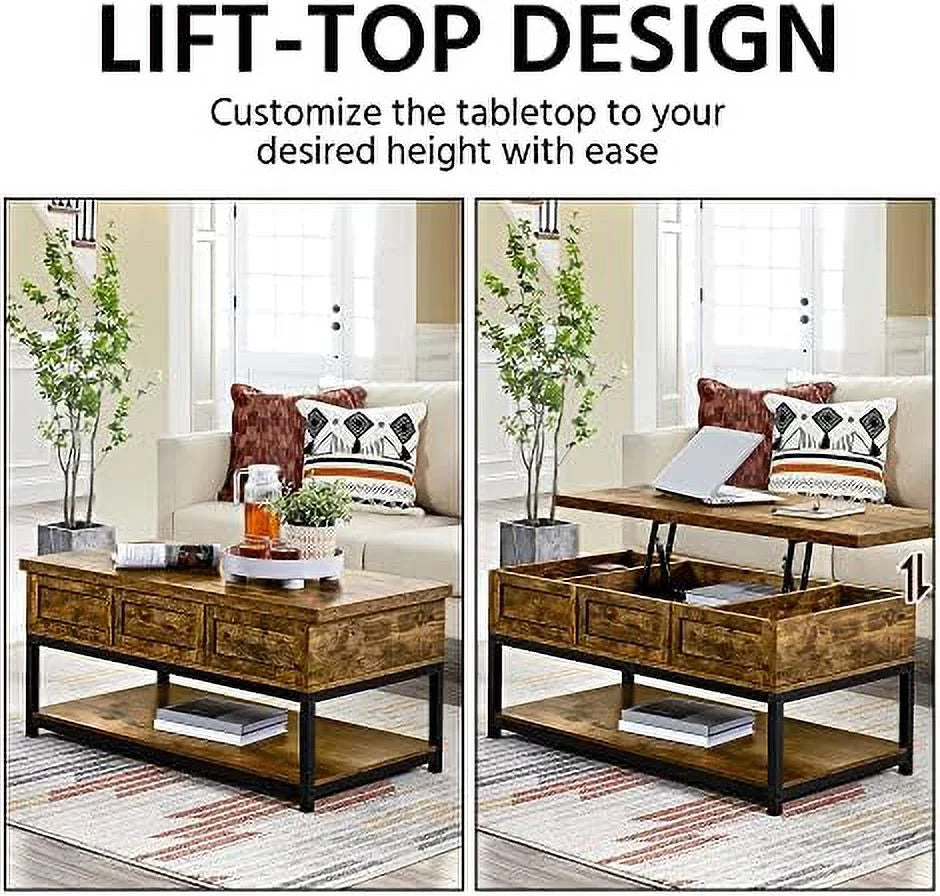 Lift Top Coffee Table with Hidden Compartments G2888
