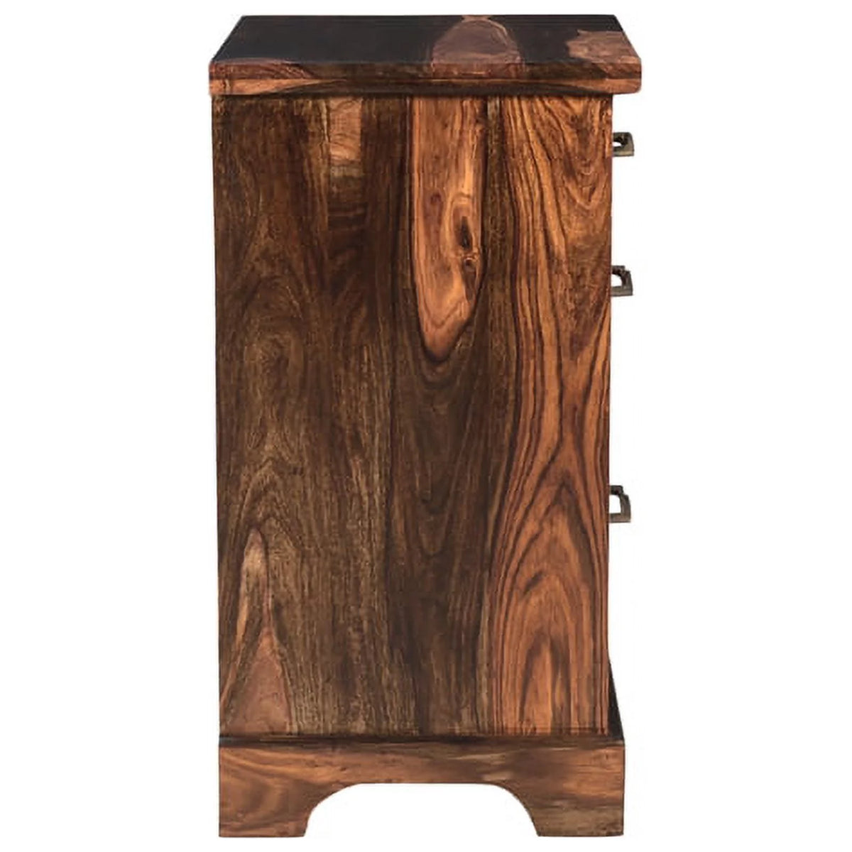 Dark Brown 3-drawer Solid Wood Filing Cabinet R38685
