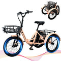 Folding Electric Tricycle 750W Motor 48V 20 Fat Tire 3 Wheel Electric Bicycle A600117