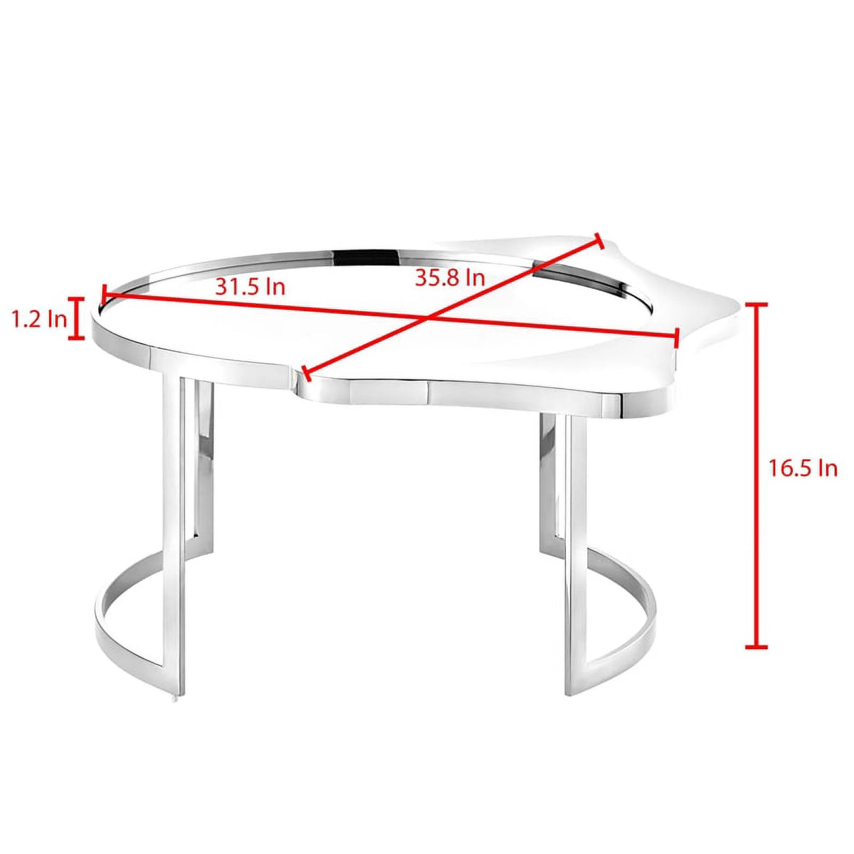 Coffee Table with Mirrored Top F631