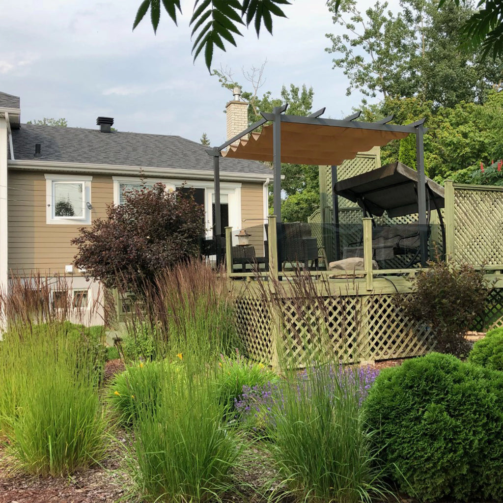 Aluminum Outdoor Canopy Pergola 9 x 9 ft White H821