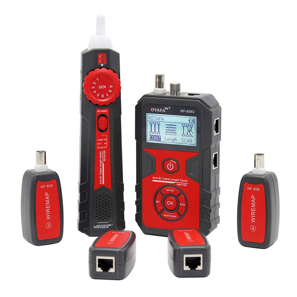 LCD Network Tester, RJ11 RJ45 Coax Cable Tester with VFL and POE E325