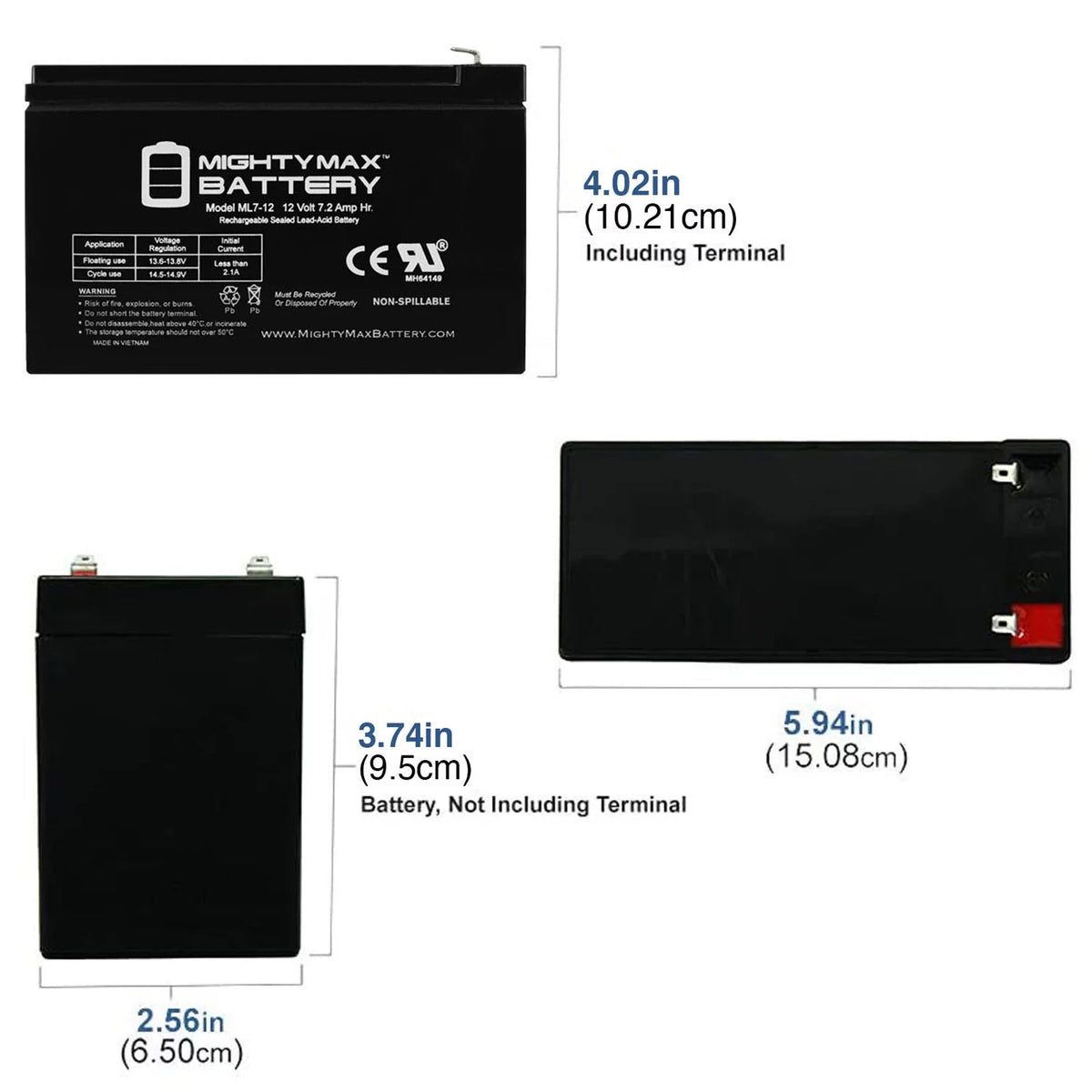 12V 7Ah Battery X584