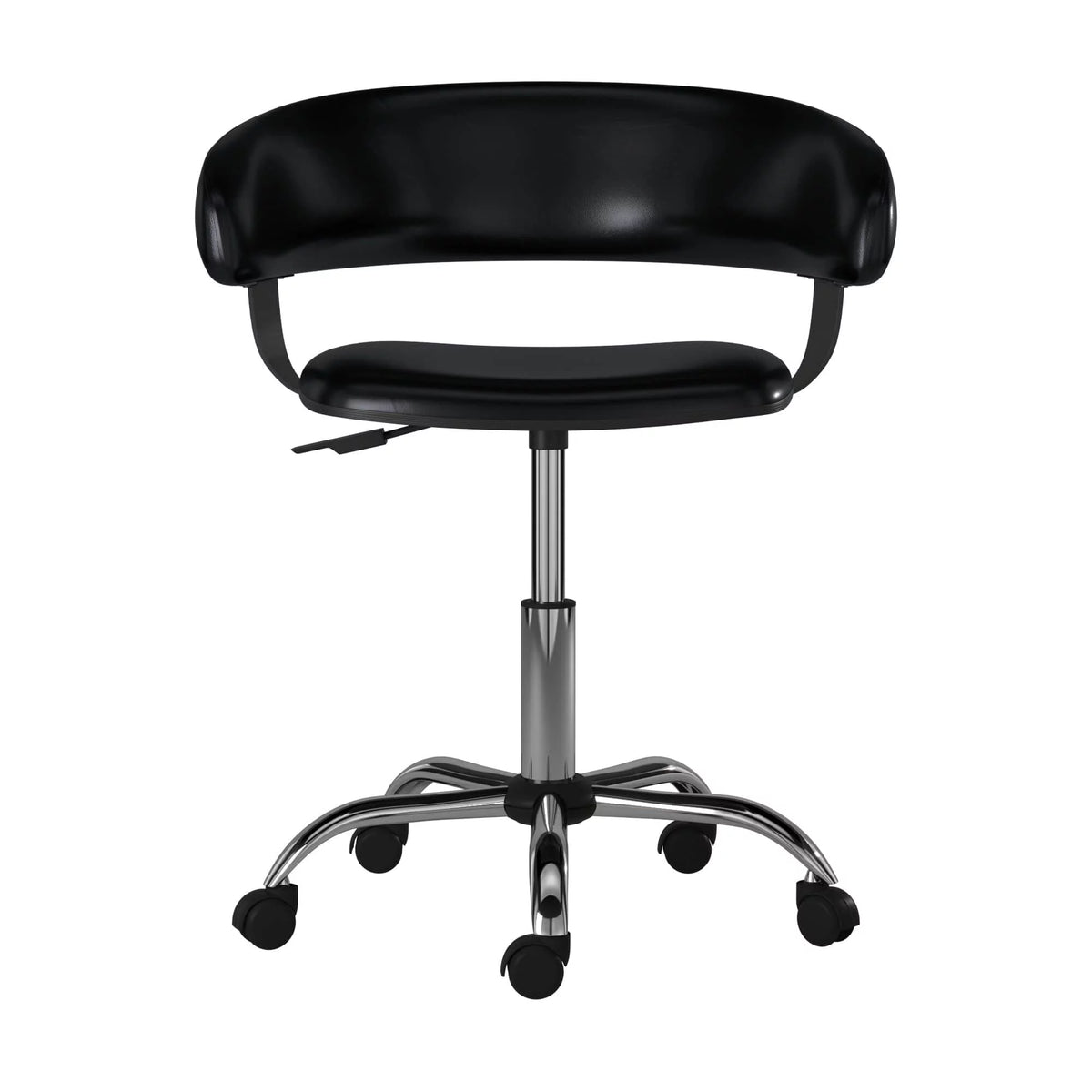 Black Low-Back Desk Chair with Castors C92686