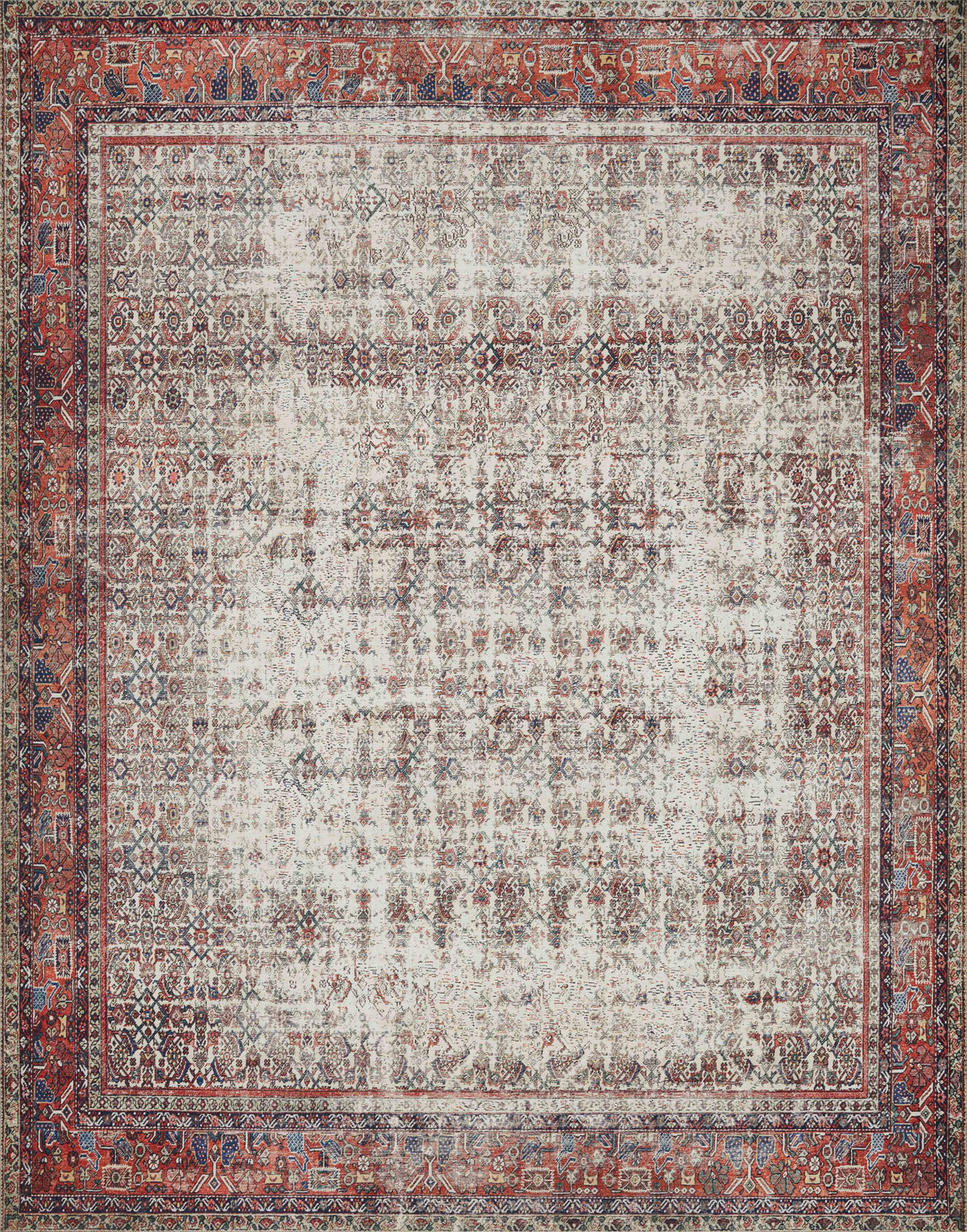 Ivory Brick Rug 2'6 x 9'6 Y123102