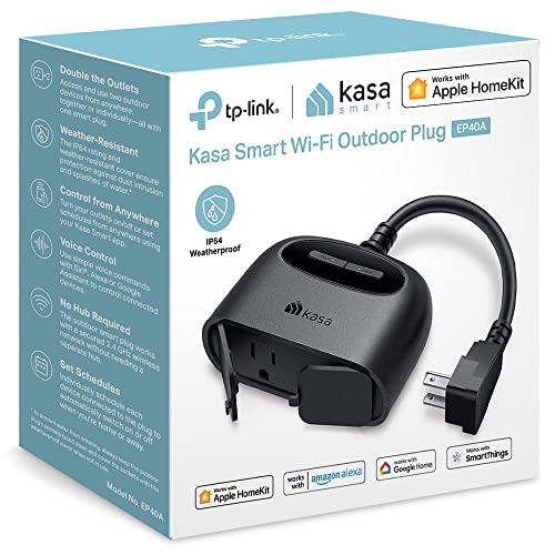Outdoor Smart Plug with 2 Sockets, Black R9610