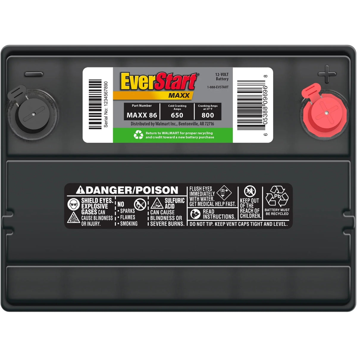 Lead Acid Automotive Battery Group Size 86 12 Volt 630 CCA G996