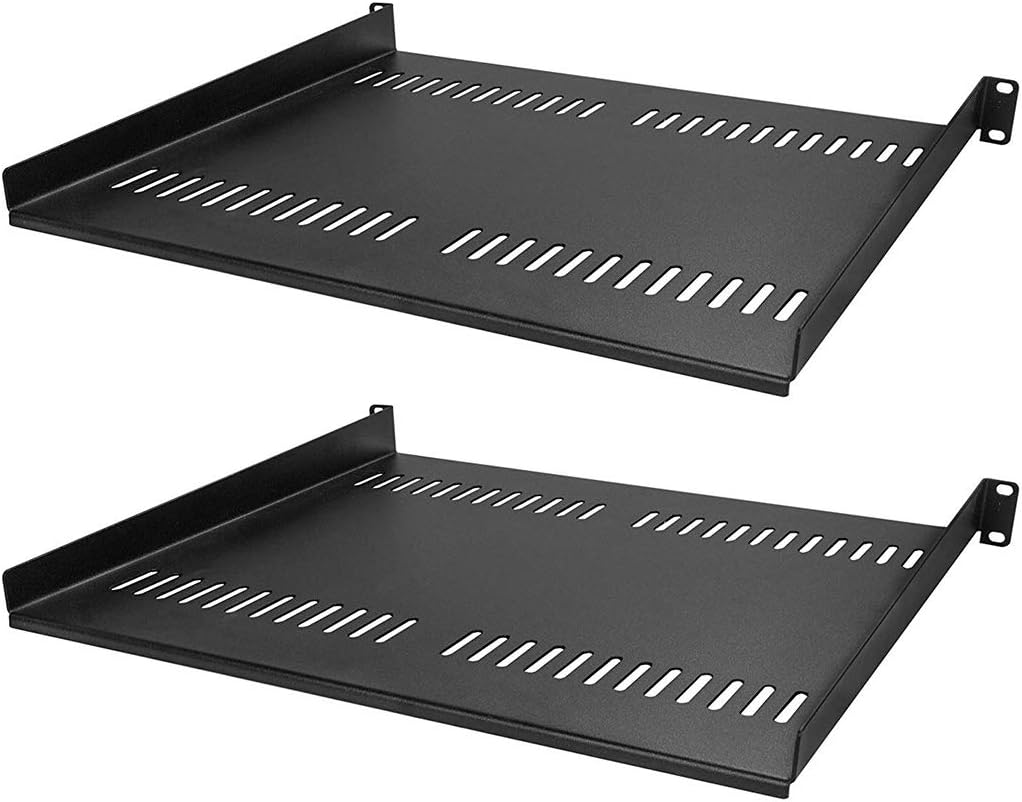 Heavy Duty Steel 1U 19'' Vented Shelf 2 Pack P8872