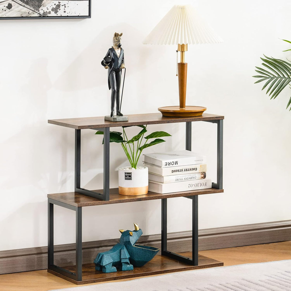 4-Tier S-Shaped Bookshelf E50124