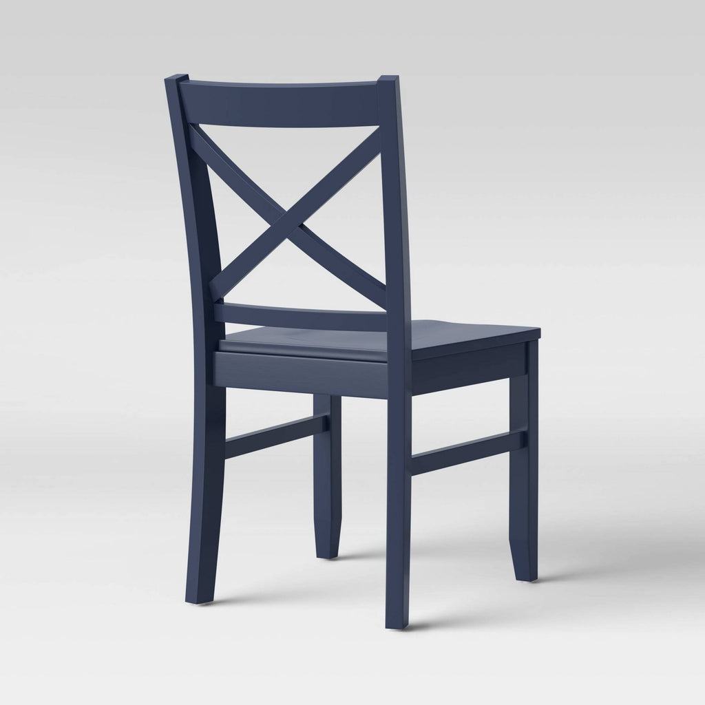Set of 2 Dark Blue Dining Chair P4730