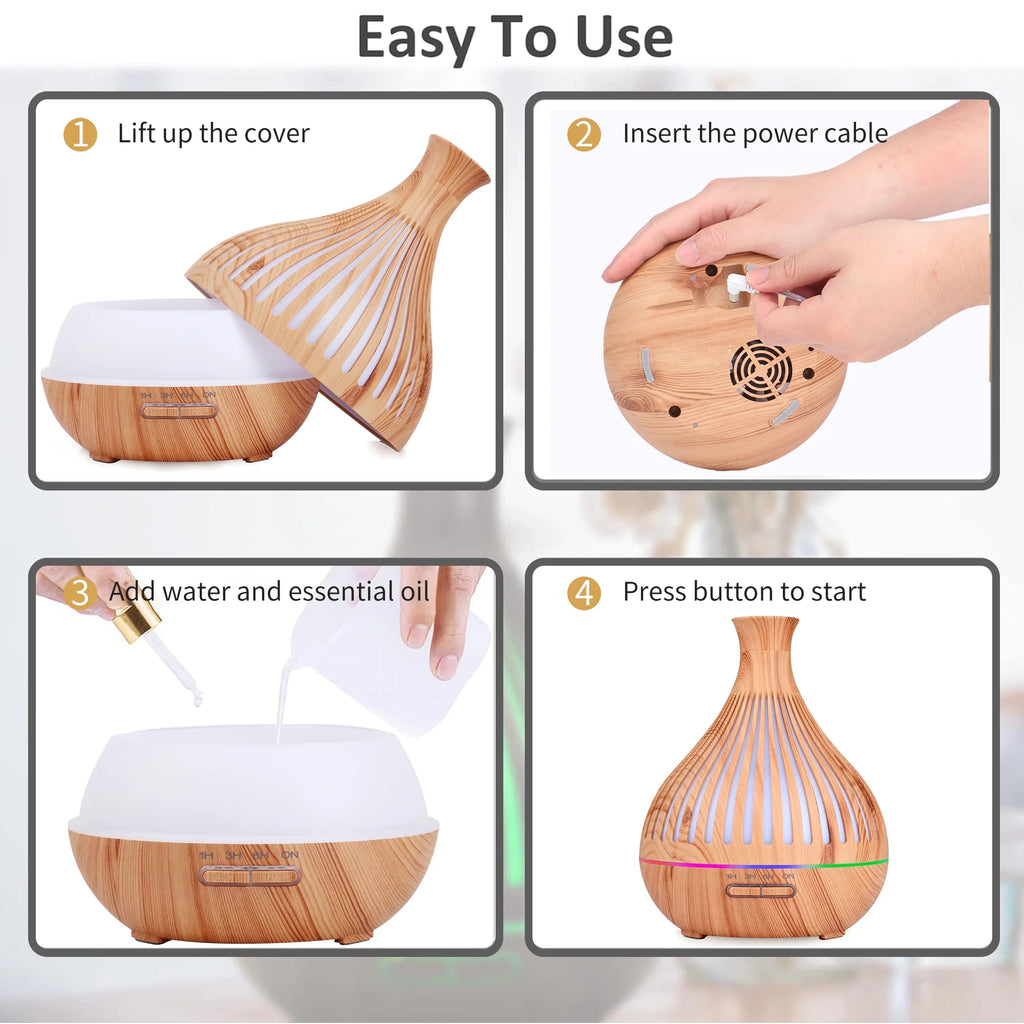 500ML Ultrasonic Diffuser with Remote Control & Timer W677217