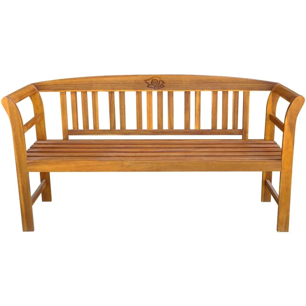 Acacia Wood Patio Bench with Waterproof Cushion U325954