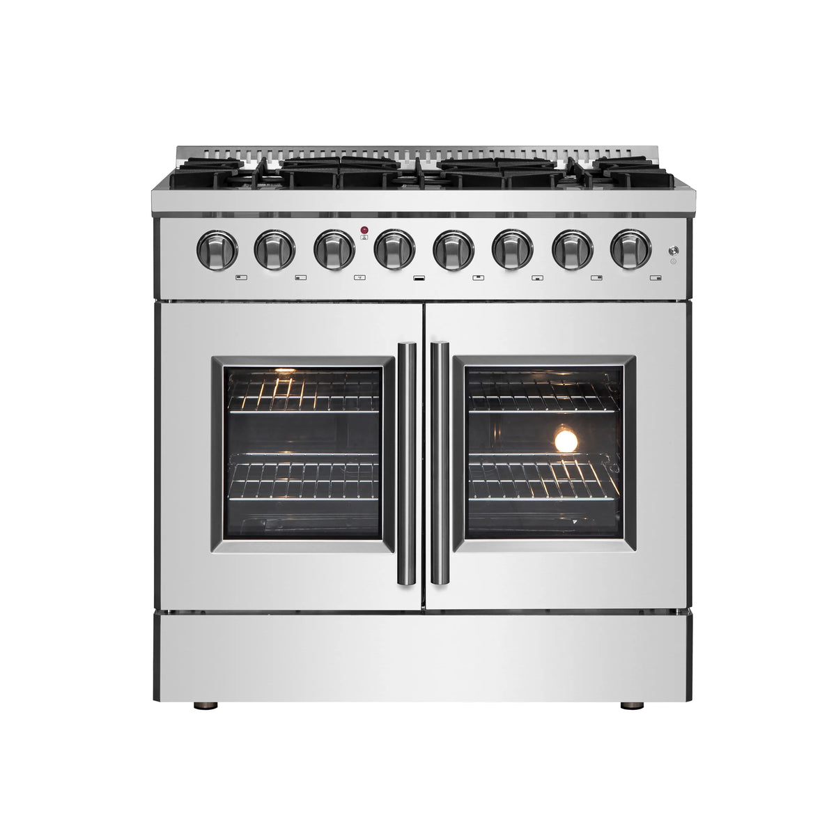 36 Gas Burner Electric Oven Range with French Door in Stainless Steel M796518