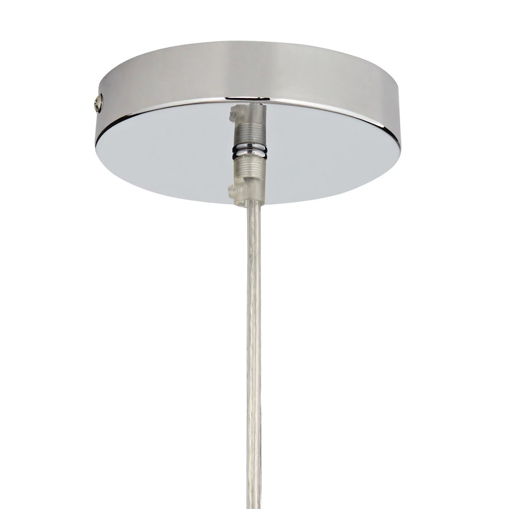 Chrome Mini Pendant with Clear Glass Shade R584