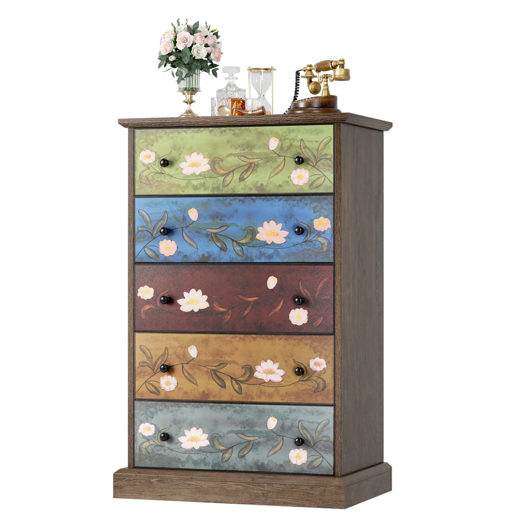 5 Drawer Wood Dresser K39371
