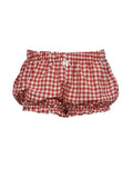 Retro Red Checked Ribbon Bubble Shorts W905