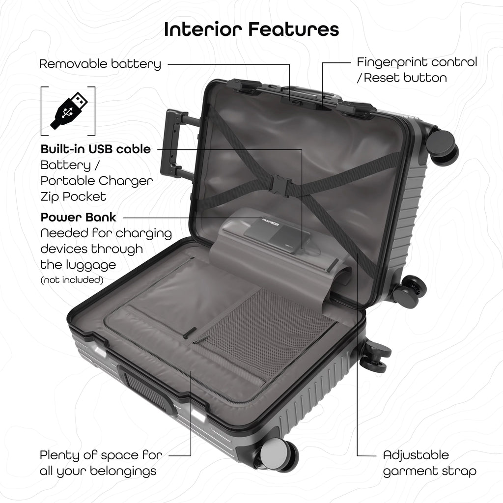 20-inch Carry-on Luggage with Spinner Wheels A484
